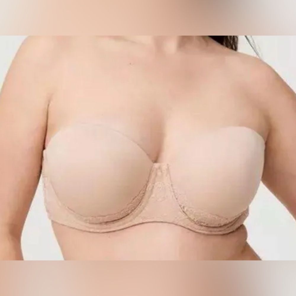 Torrid Beige Bombshell Everyday Strapless Push-Up Bra Size 44B
